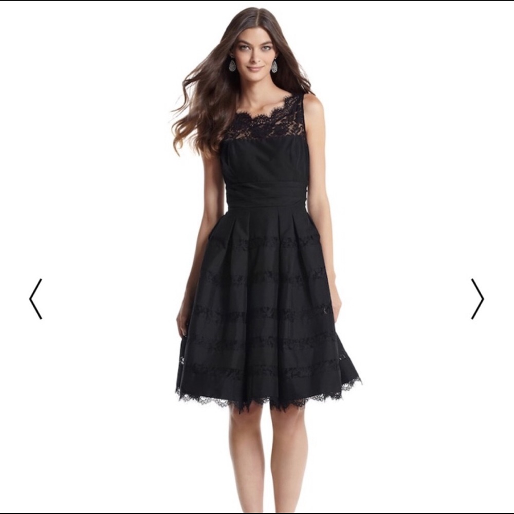 White House Black Market Lace Illusion Dress 2